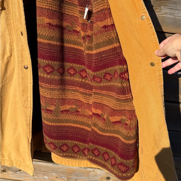 Vintage L.L. Bean women’s long chore coat / Trench Coat Brown corduroy - Picture 8 of 16